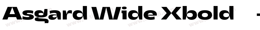 Asgard Wide Xbold字体字体转换